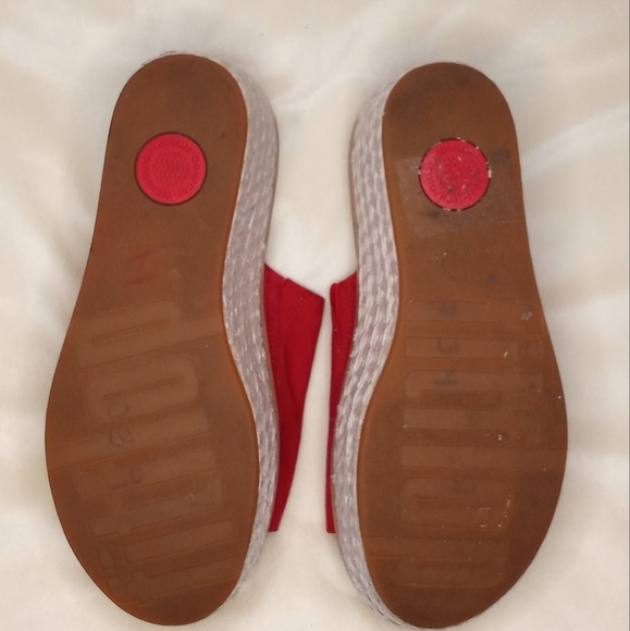 Fitflop Suede Espadrille Platform Wedges Boho Moto Micro Studs Casual Comfy Sz 7 - Picture 9 of 11